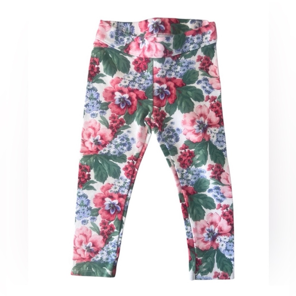 Janie and Jack Girl’s Floral Leggings | 2T